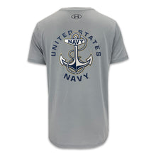 Load image into Gallery viewer, United States Navy Anchor Under Armour Tech T-Shirt (Grey)