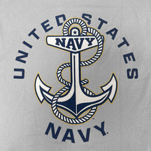 Load image into Gallery viewer, United States Navy Anchor Under Armour Tech Long Sleeve T-Shirt (Grey)