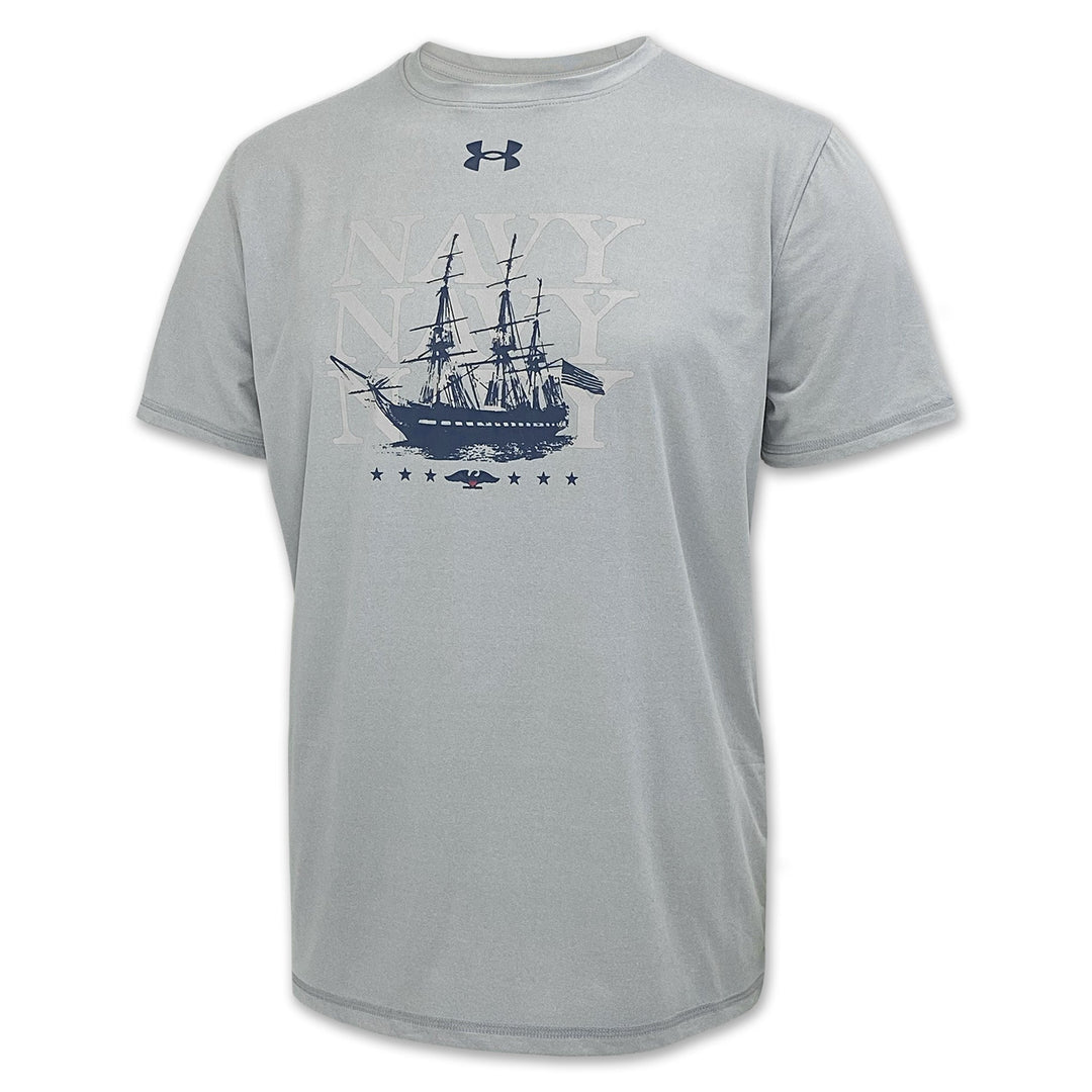 Under Armour Navy Ship Tech T-Shirt (Grey)