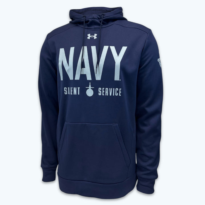 Navy Under Armour Silent Service Fleece Hood (Navy)
