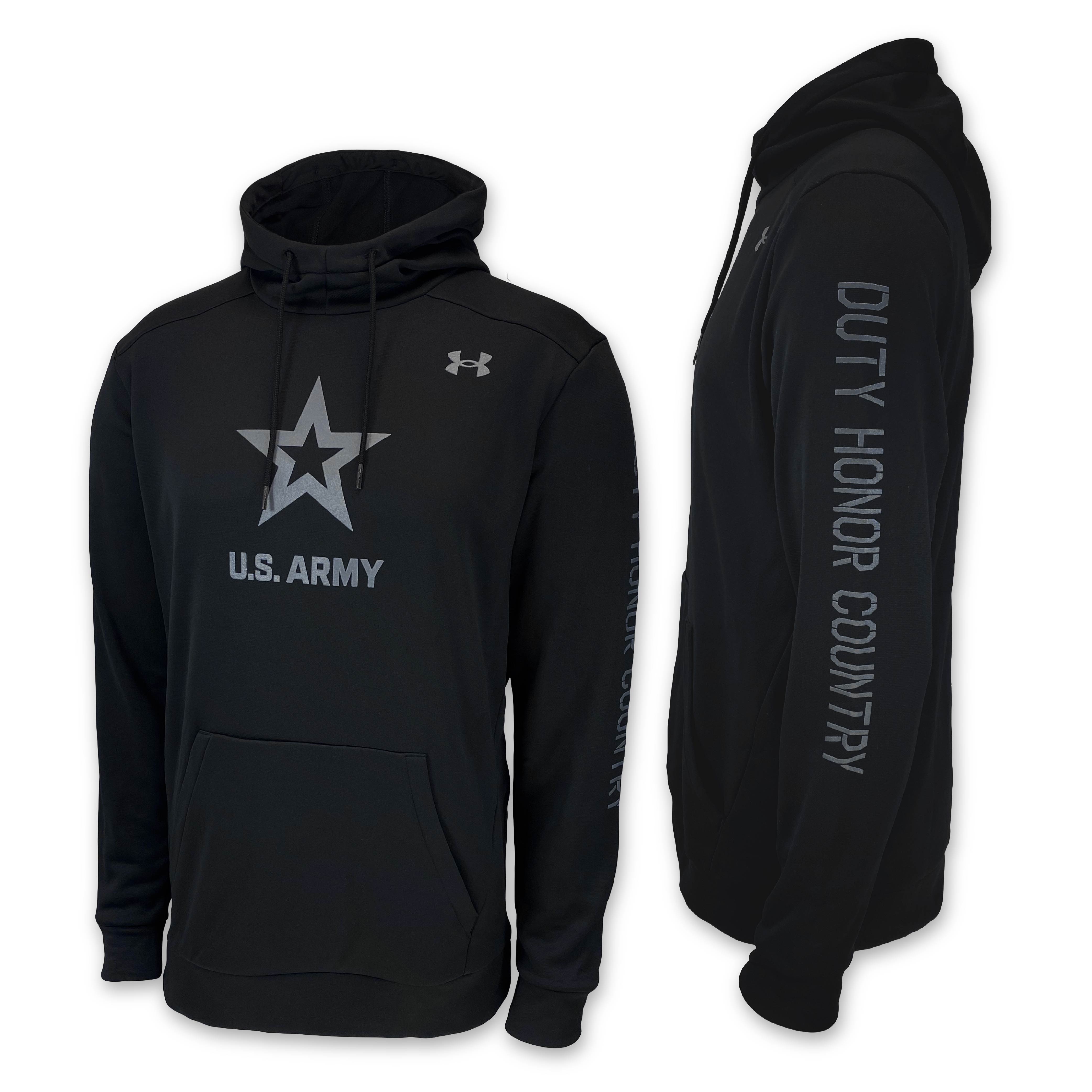 Army Under Armour Duty Honor Country Armour Fleece Hood (Black)