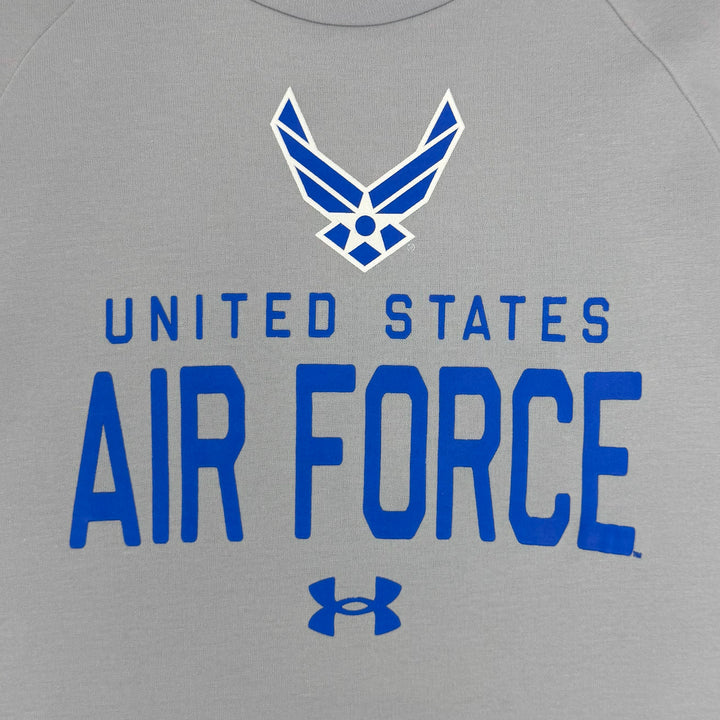 Air Force Under Armour Gameday Icon Double Knit Fleece Crew (Grey)
