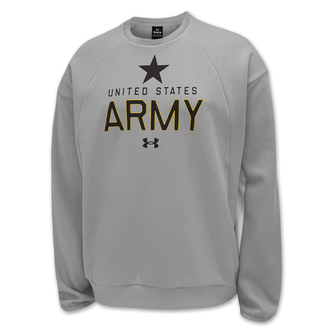Army Under Armour Gameday Icon Double Knit Fleece Crew (Grey)