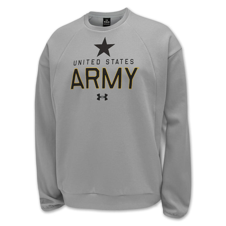 Army Under Armour Gameday Icon Double Knit Fleece Crew (Grey)