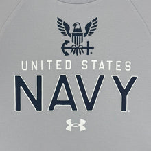 Load image into Gallery viewer, Navy Under Armour Gameday Icon Double Knit Fleece Crew (Grey)