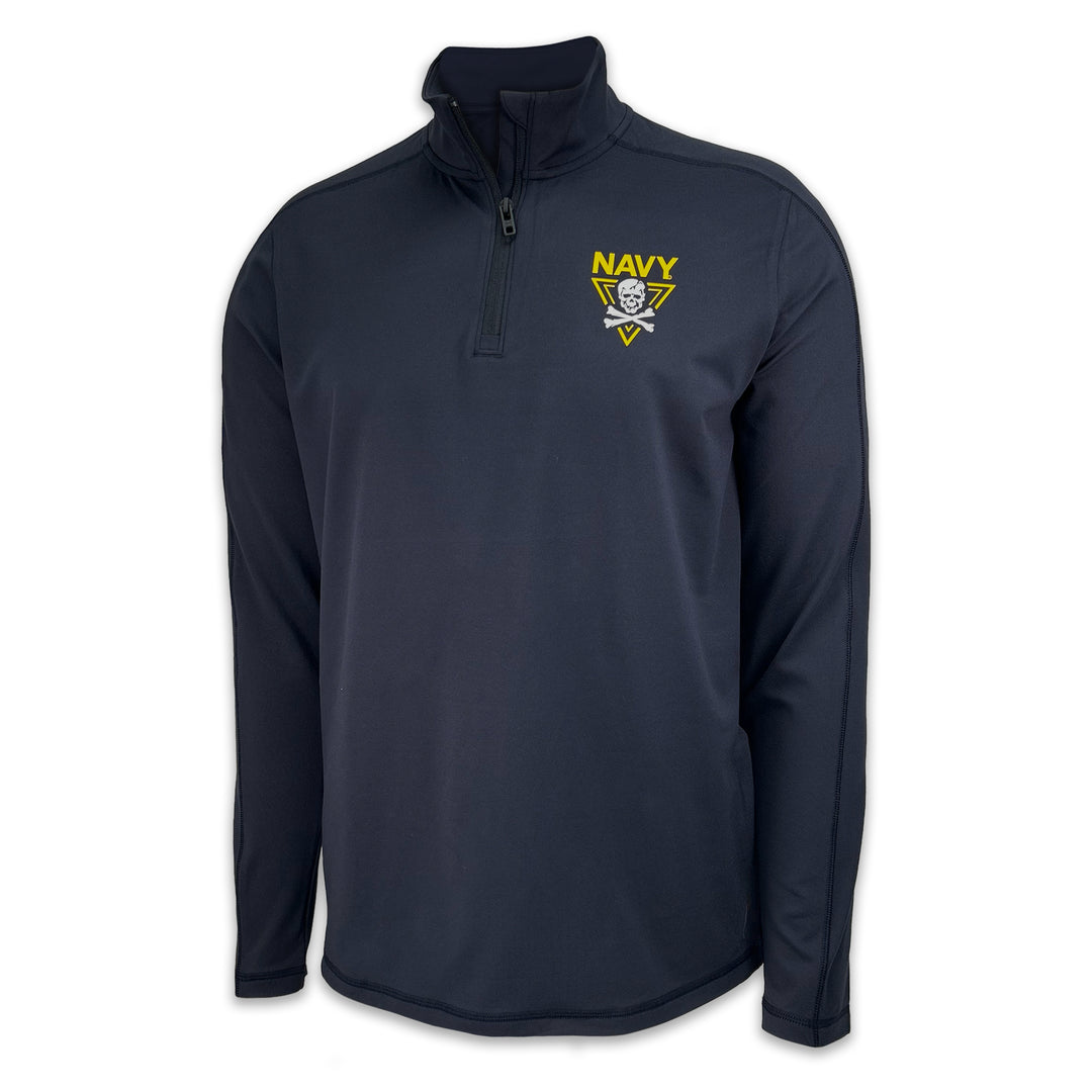 Navy Under Armour Fear the Bones Quarter Zip (Navy)