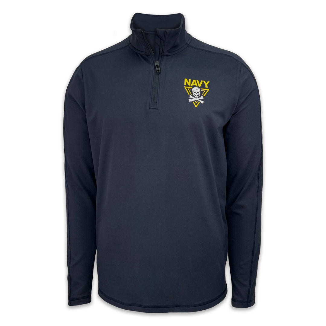 Navy Under Armour Fear the Bones Quarter Zip (Navy)