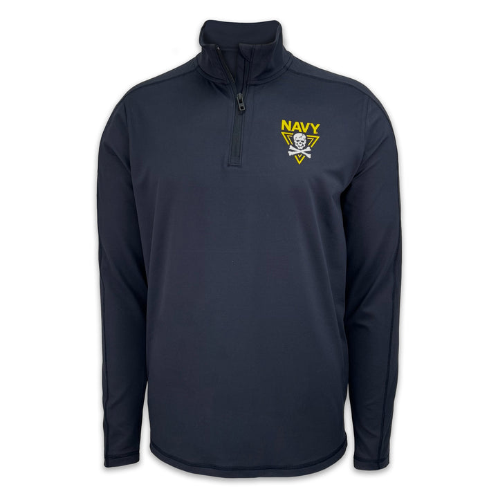 Navy Under Armour Fear the Bones Quarter Zip (Navy)