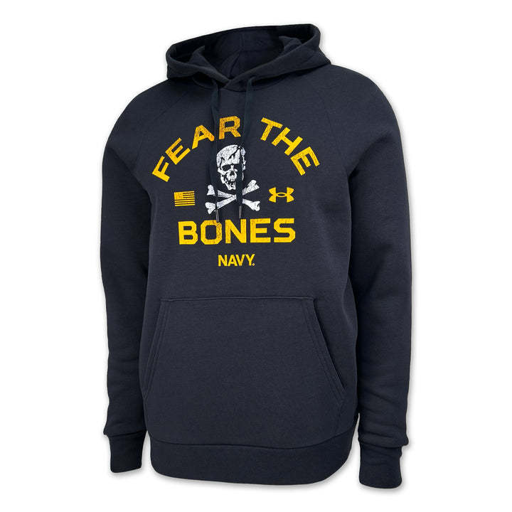 Navy Under Armour Fear the Bones Fleece Hood (Navy)