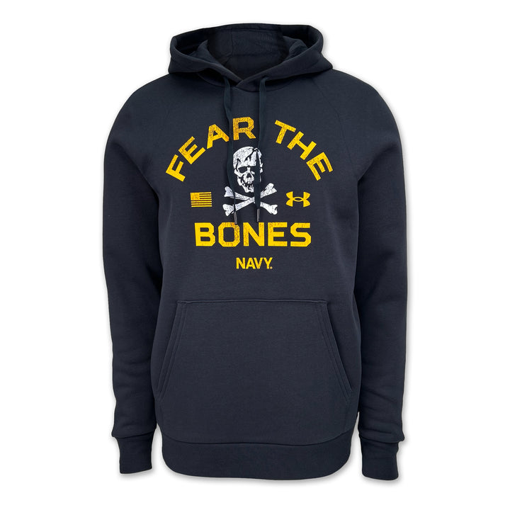 Navy Under Armour Fear the Bones Fleece Hood (Navy)