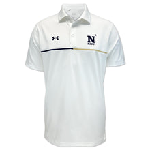 Load image into Gallery viewer, Navy Under Armour Sideline Playoff Chest Stripe Polo (White)