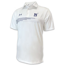 Load image into Gallery viewer, Navy Under Armour N* Sideline Stripe Polo (White)