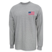 Load image into Gallery viewer, USA Flag Left Chest Long Sleeve T-Shirt