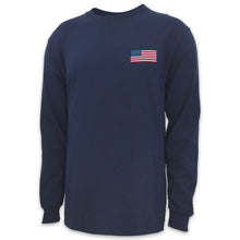 Load image into Gallery viewer, USA Flag Left Chest Long Sleeve T-Shirt