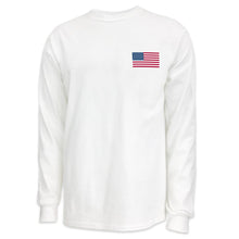 Load image into Gallery viewer, USA Flag Left Chest Long Sleeve T-Shirt