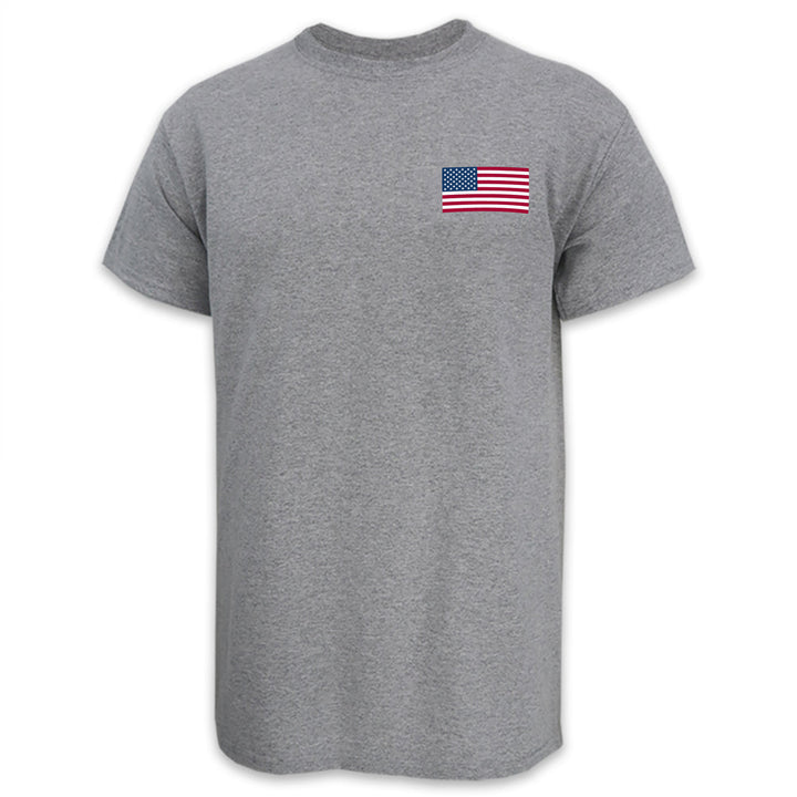 USA Flag Left Chest T-Shirt