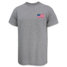 Load image into Gallery viewer, USA Flag USA Made Left Chest T-Shirt