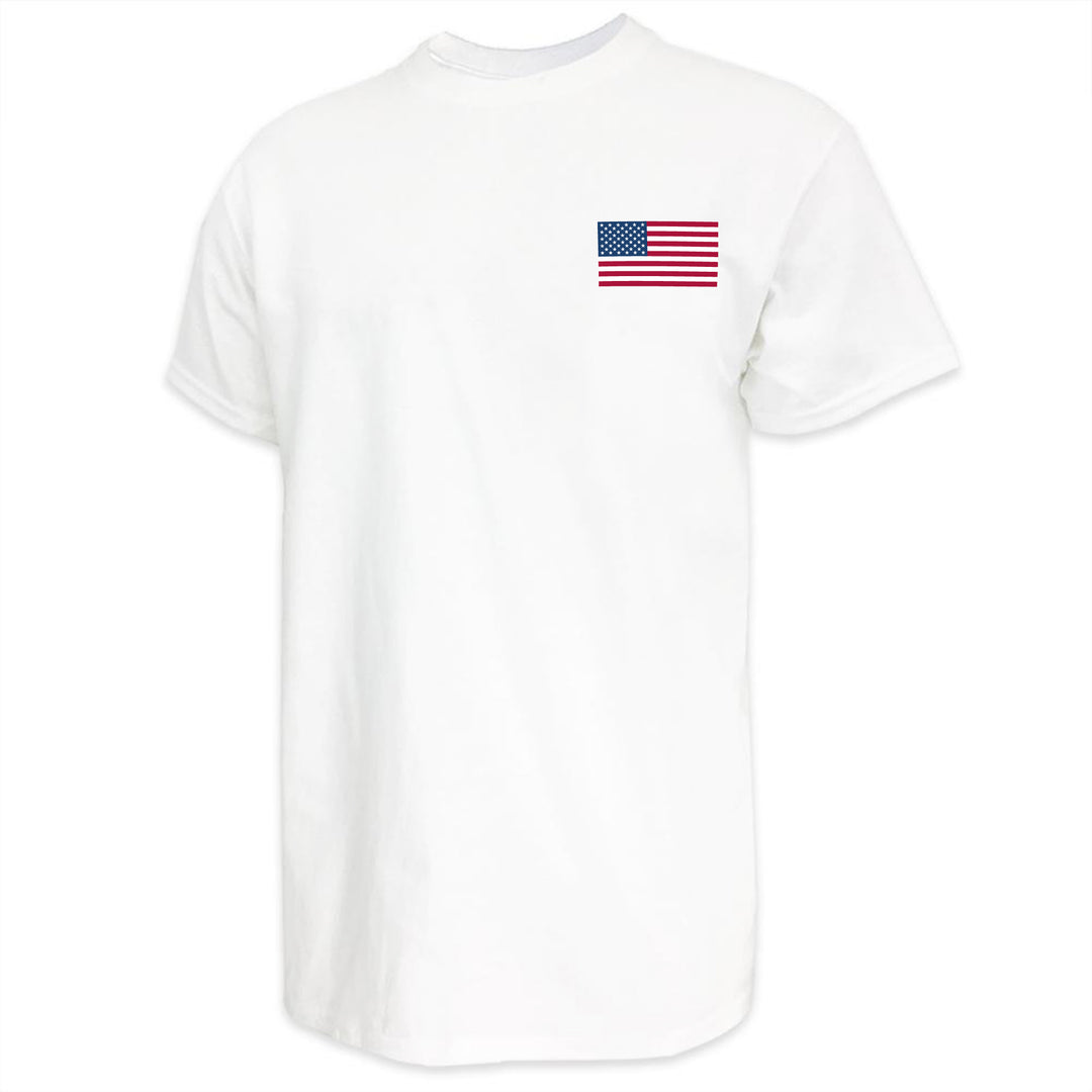 USA Flag Left Chest T-Shirt