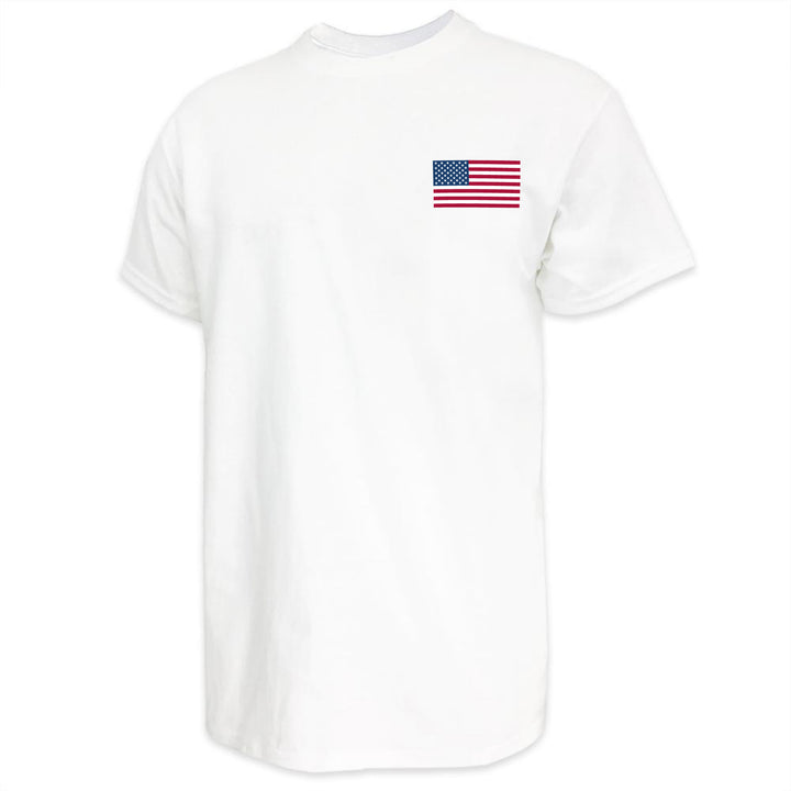 USA Flag Left Chest T-Shirt