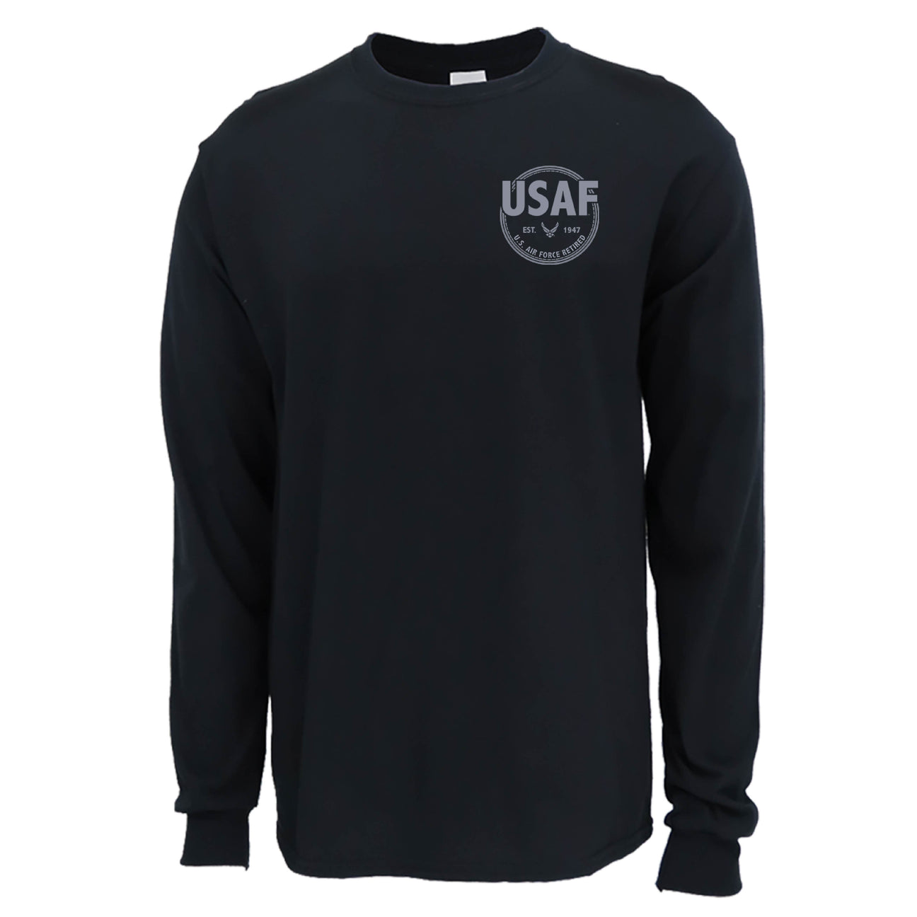 Air Force Retired Left Chest Long Sleeve T-Shirt