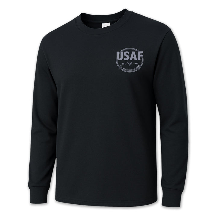 Air Force Veteran Left Chest Long Sleeve T-Shirt