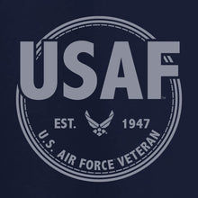 Load image into Gallery viewer, Air Force Veteran Left Chest Long Sleeve T-Shirt
