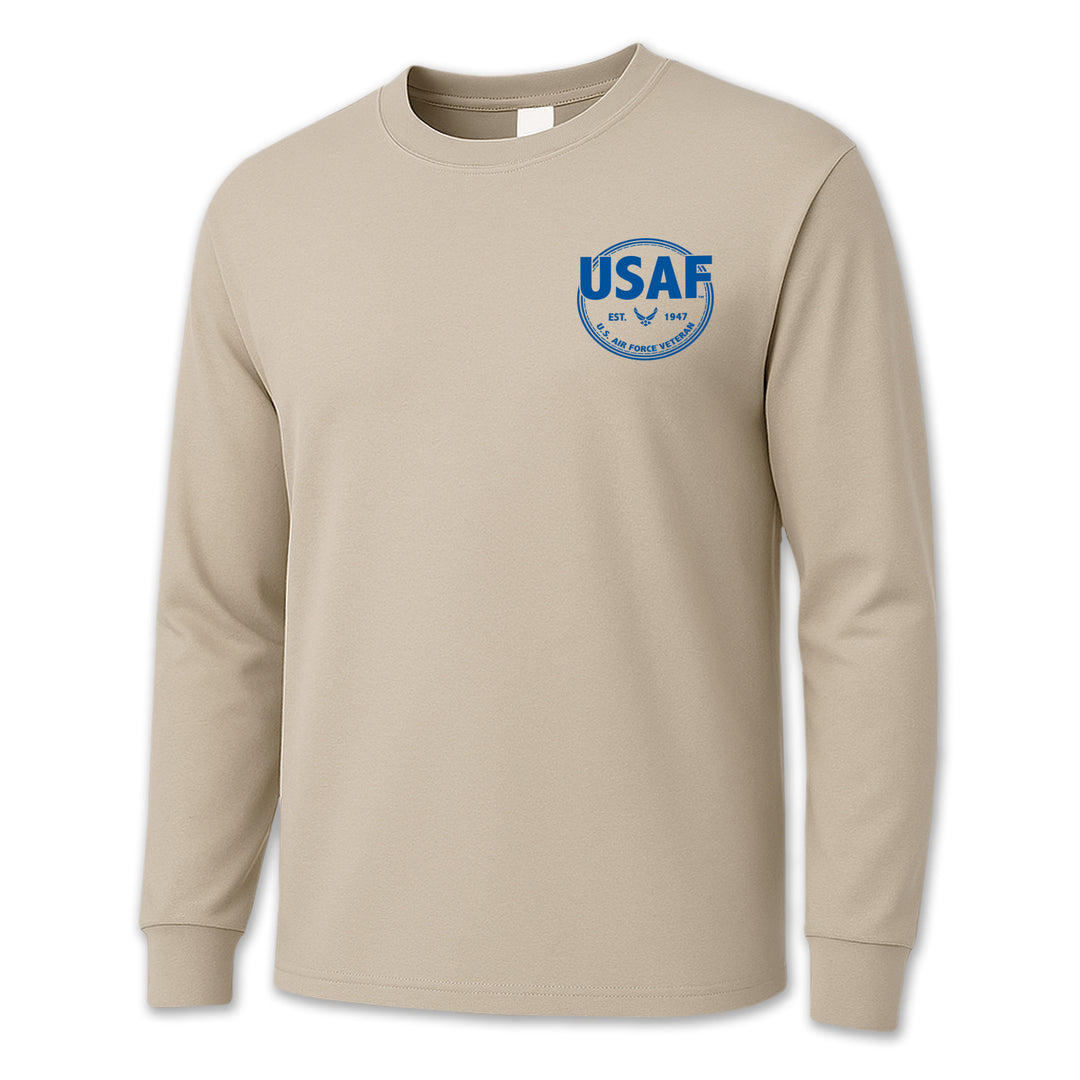 Air Force Veteran Left Chest Long Sleeve T-Shirt