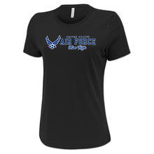 Load image into Gallery viewer, Pick Your Design Air Force Ladies T-Shirt (Black)