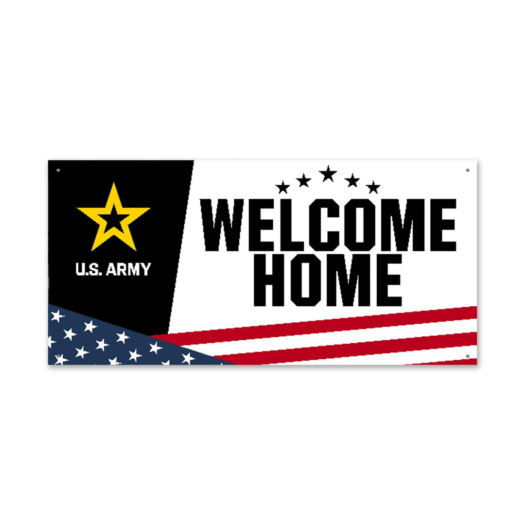 US Army Welcome Home Arched Stars Banner