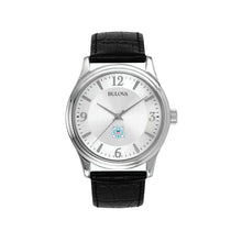 Load image into Gallery viewer, Coast Guard Seal Men&#39;s Bulova Black Leather Strap Watch (Black)*