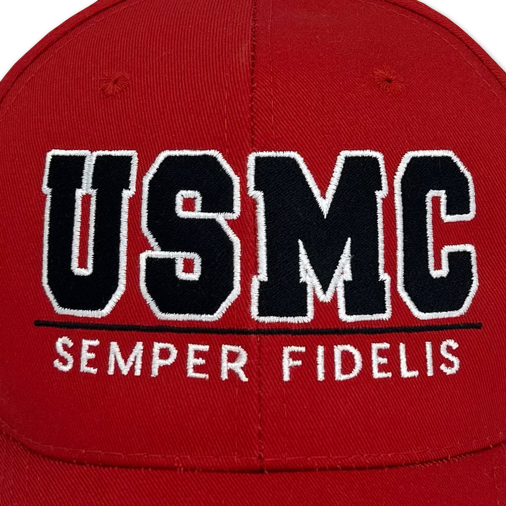 USMC 3D Semper Fidelis Hat (Red)