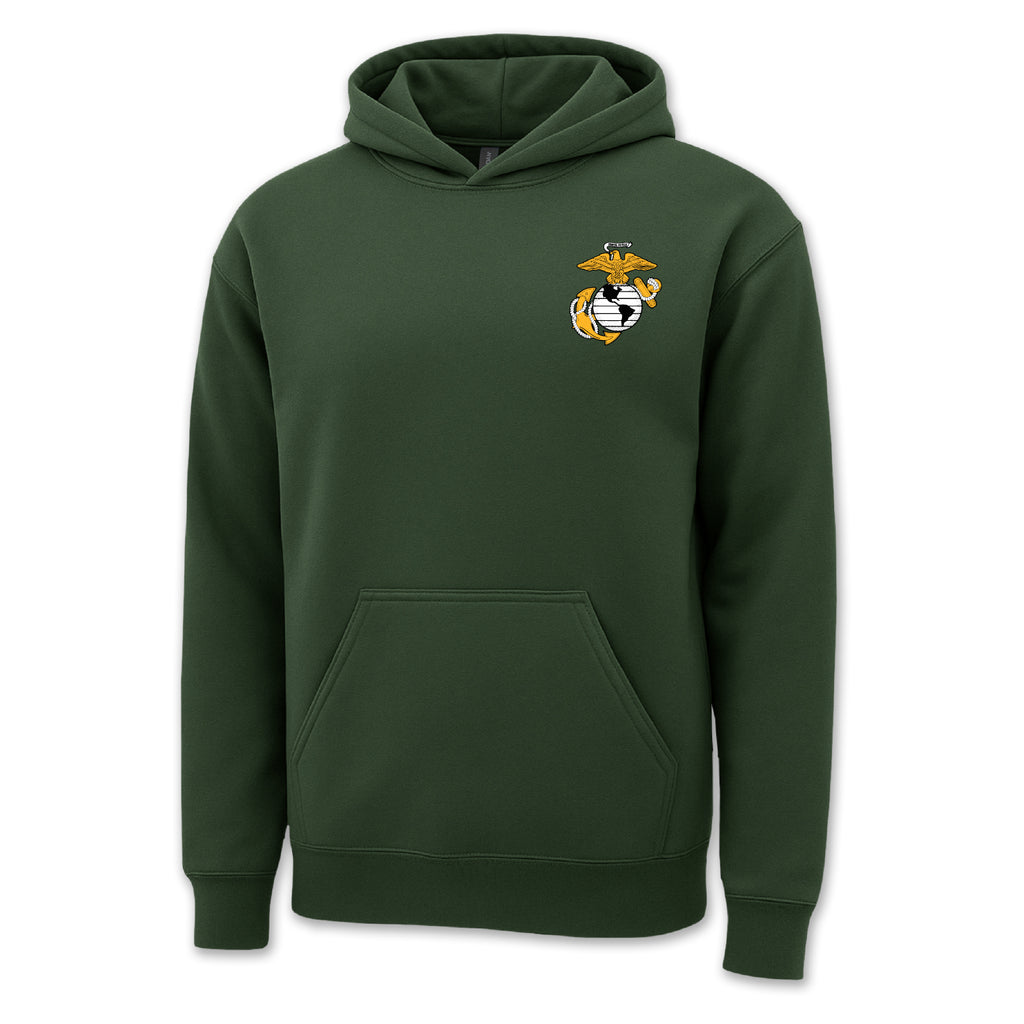 Pick Your Design Marines Hooded Sweatshirt (OD Green)