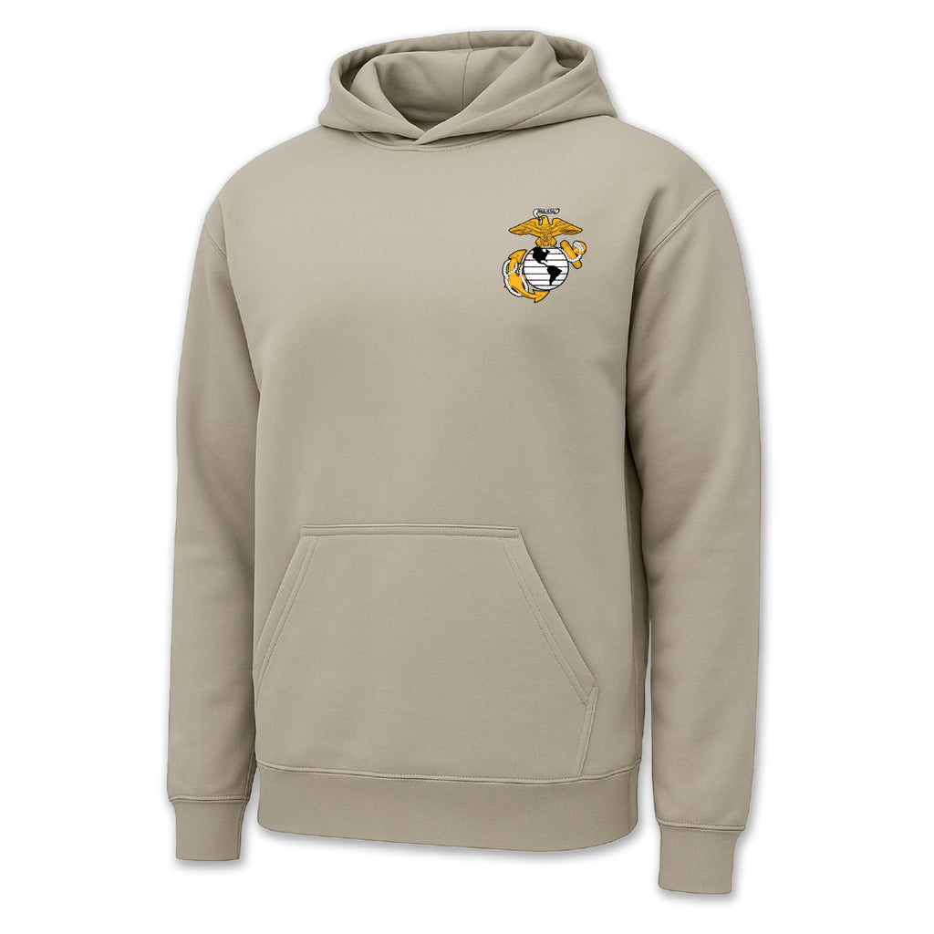 Pick Your Design Marines Hooded Sweatshirt (Tan)