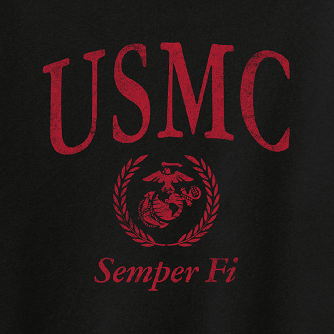 USMC Ladies Tiffany Off the Shoulder Sweatshirt (Black)