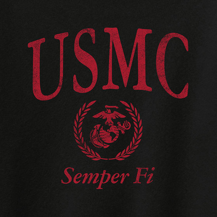 USMC Ladies Tiffany Off the Shoulder Sweatshirt (Black)
