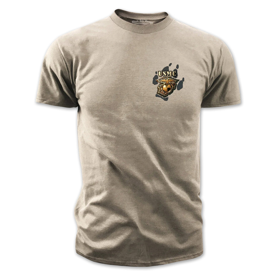 USMC Release The Dogs Of War T-Shirt (Tan)