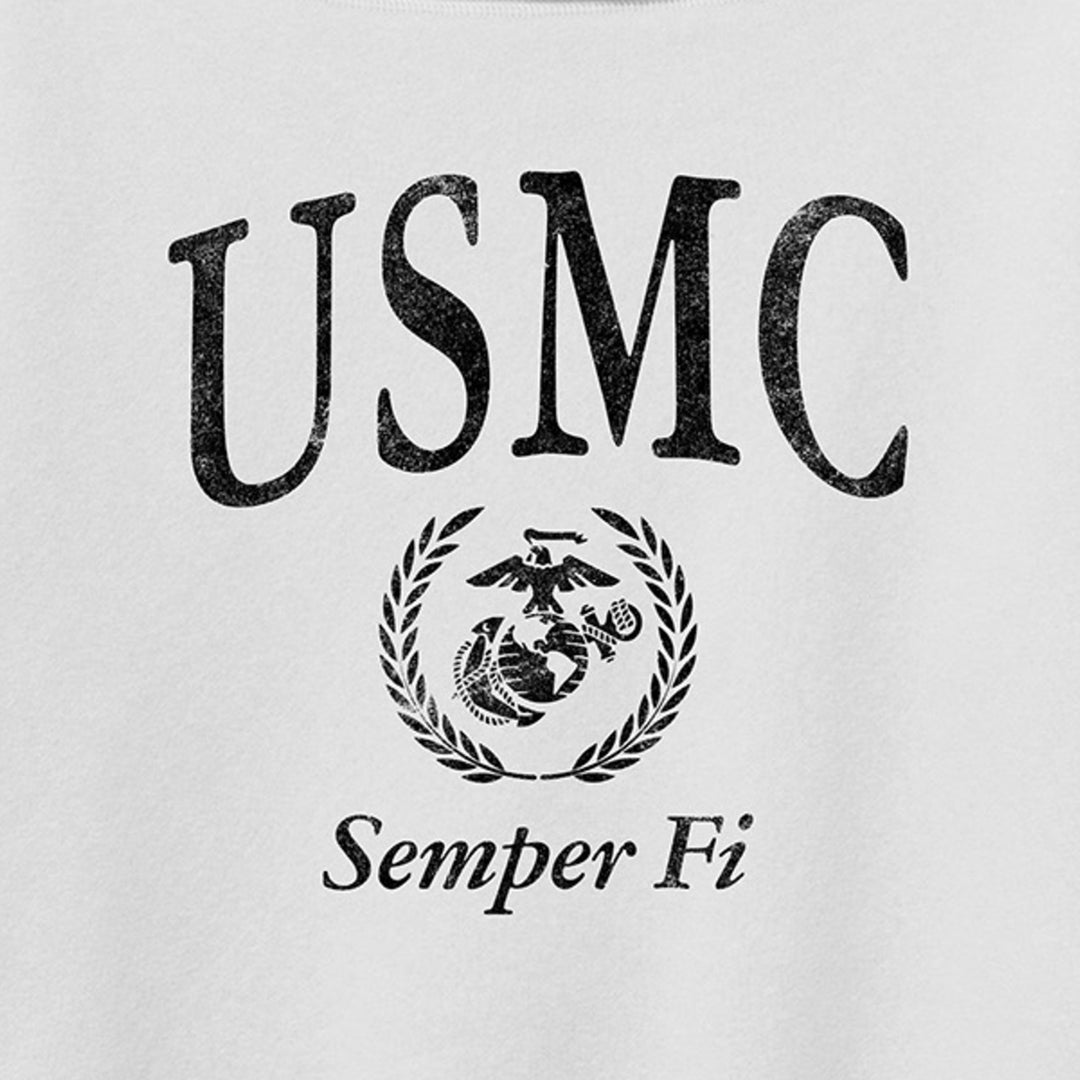 USMC Ladies Tiffany Off the Shoulder Sweatshirt (White)