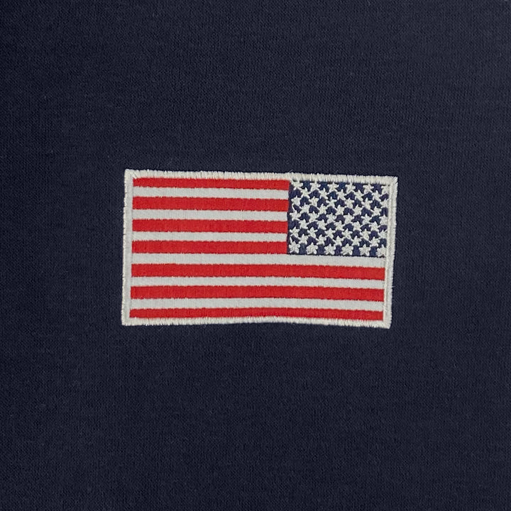 Navy Fear The Bones Tackle Twill Embroidered Fleece Crewneck (Navy)