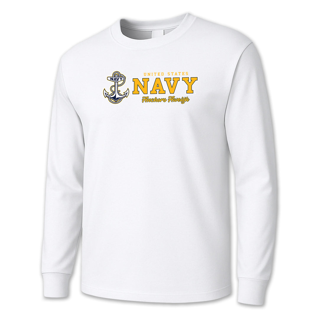 USN Anchors Aweigh Long Sleeve T