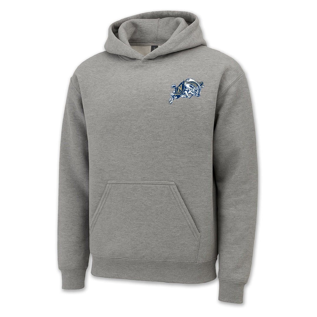 Pick Your Design USNA Hooded Sweatshirt (Grey)