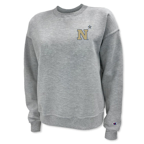 Pick Your Design Navy Ladies Crewneck Sweatshirt (Grey)