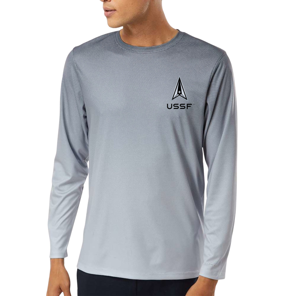 Space Force Barbados Performance Longsleeve T-Shirt (Black Charcoal)