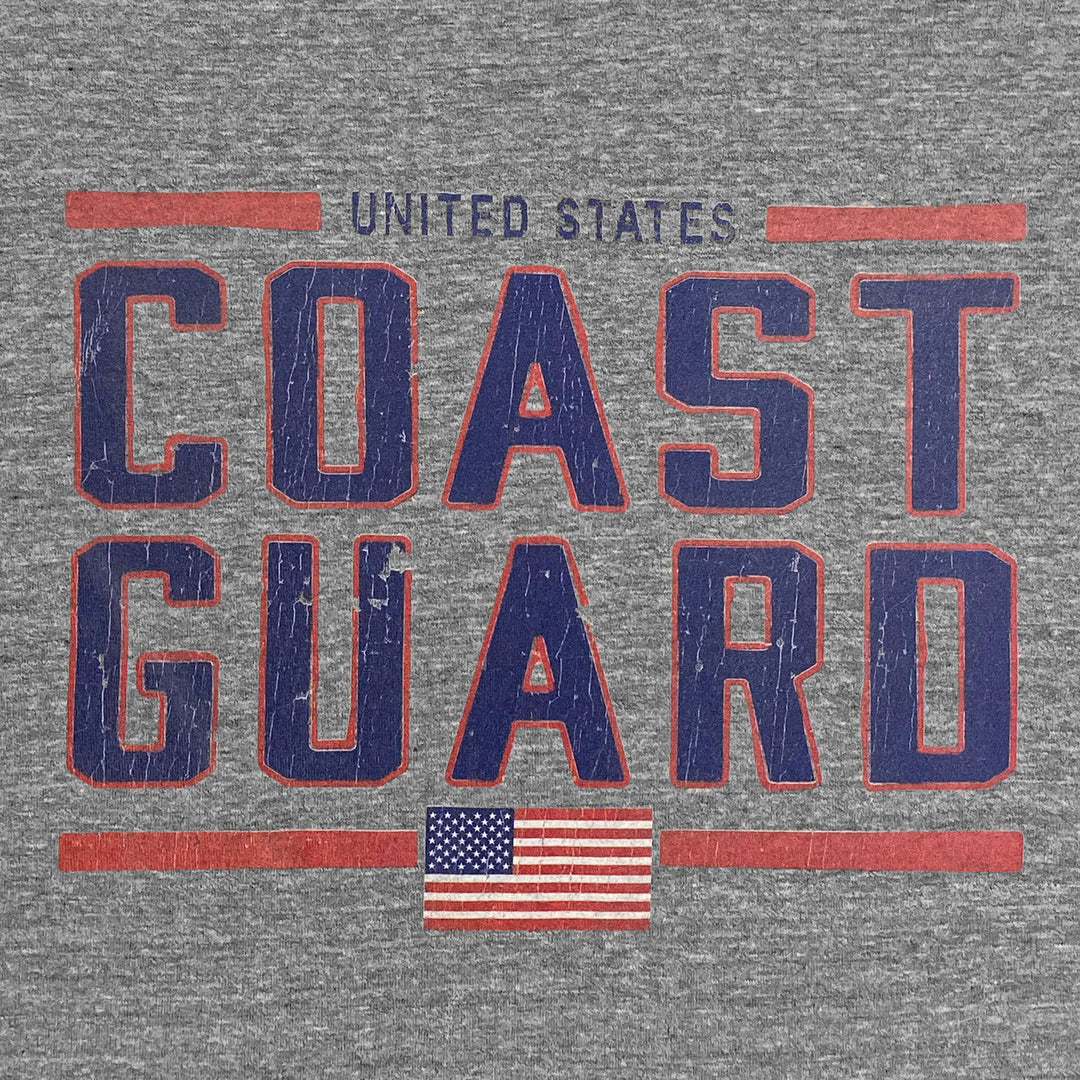 United States Coast Guard Flag Vintage T-Shirt (Grey)