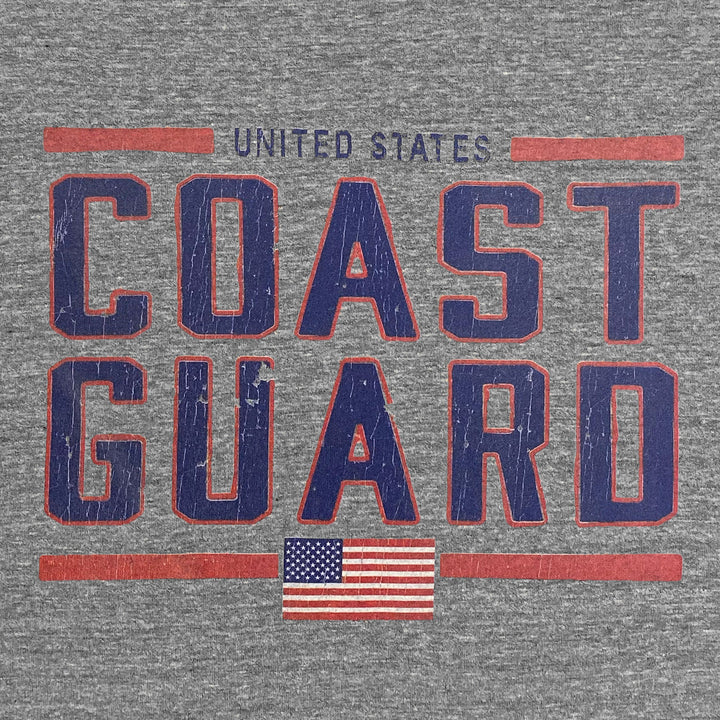 United States Coast Guard Flag Vintage T-Shirt (Grey)