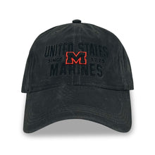 Load image into Gallery viewer, United States Marines Solid Waxed Cotton Hat (Washed Black)