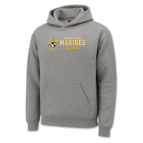 Pick Your Design Marines Hooded Sweatshirt (Grey)