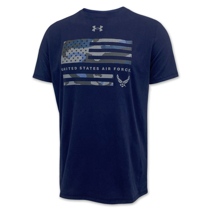 United States Air Force Under Armour Camo Flag Tech T-Shirt (Navy)