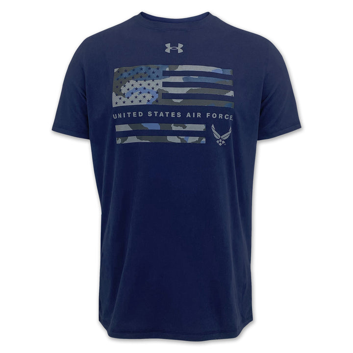 United States Air Force Under Armour Camo Flag Tech T-Shirt (Navy)