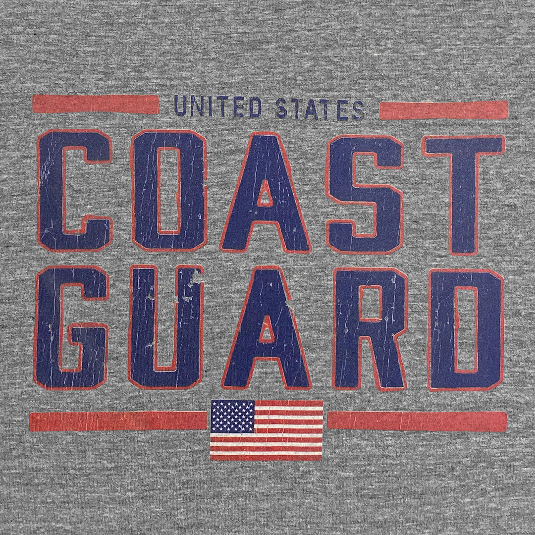 United States Coast Guard Flag Vintage T-Shirt (Grey)