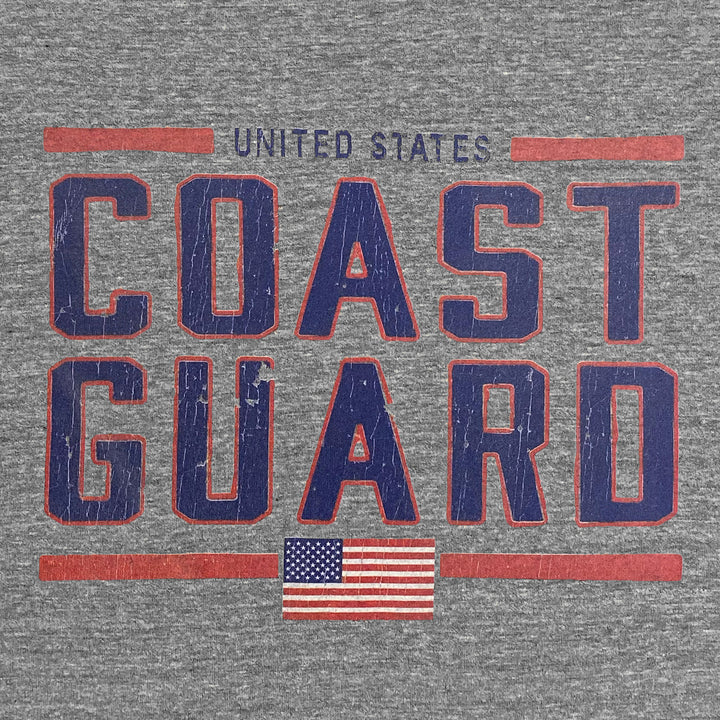 United States Coast Guard Flag Vintage T-Shirt (Grey)